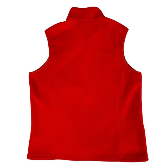 LL Bean Mens XLT Fleece Sweater Vest Red POLARTEC Pockets Cinch Waist Full Zip - Picture 3 of 13